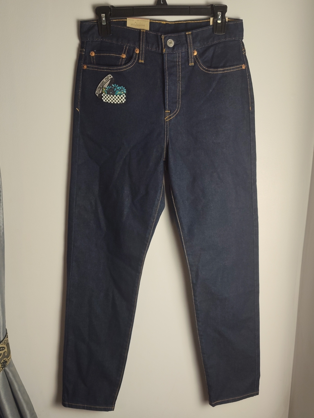 Levi's Womens Size 28 Button Fly Raising Hell Patchwork Jeans New With Tags